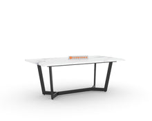 Load image into Gallery viewer, Aanvo Marble Top Coffee Table In Black Finish