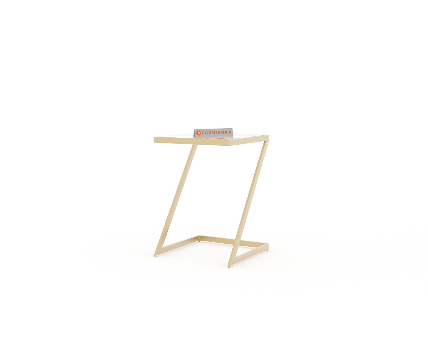 Nowra Glass Nesting Table In Gold Finish (Set Of 2)