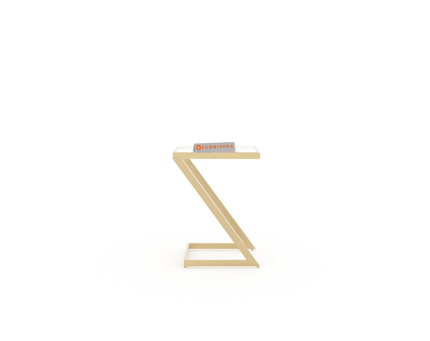 Nowra Glass Nesting Table In Gold Finish (Set Of 2)