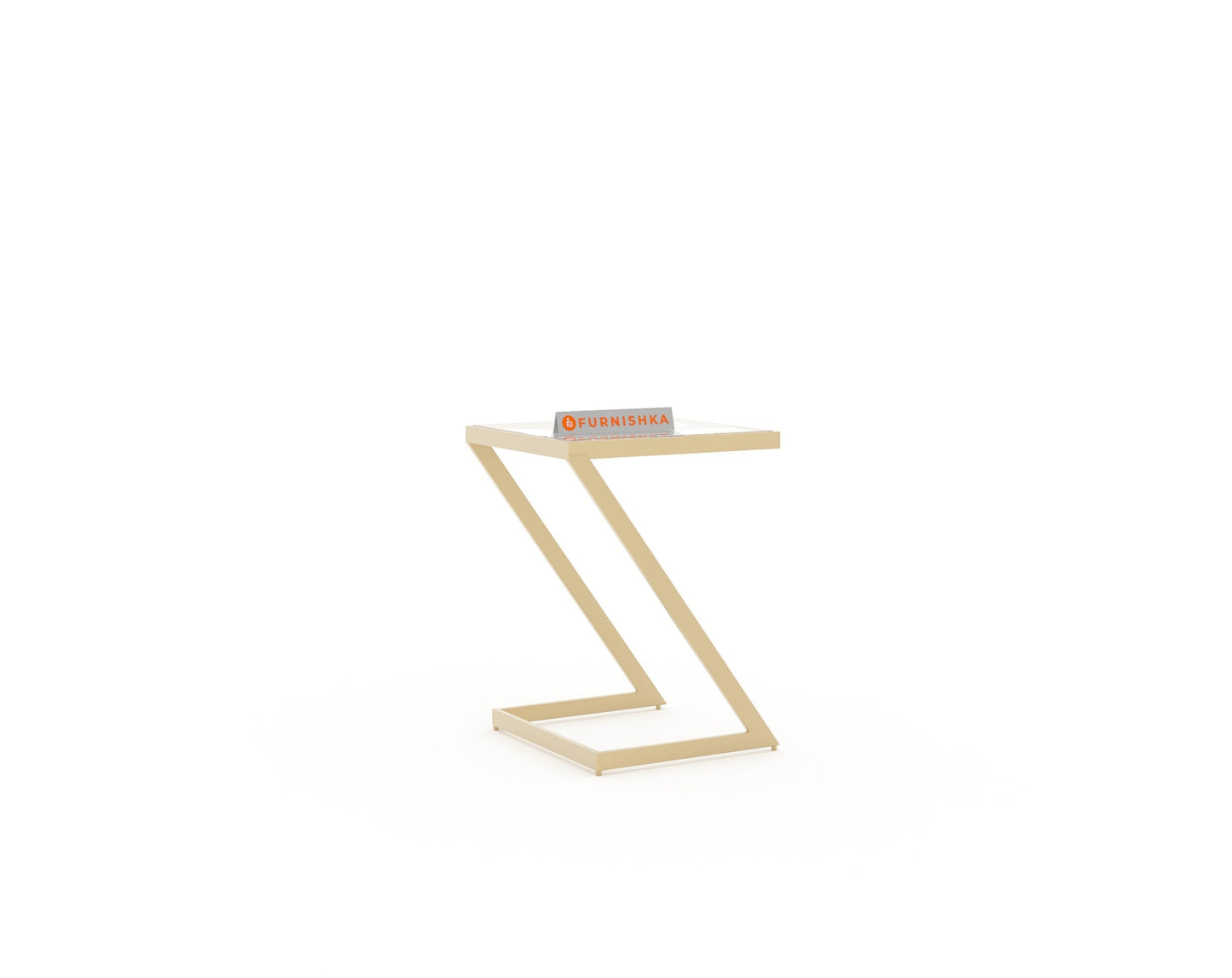 Nowra Glass Nesting Table In Gold Finish (Set Of 2)