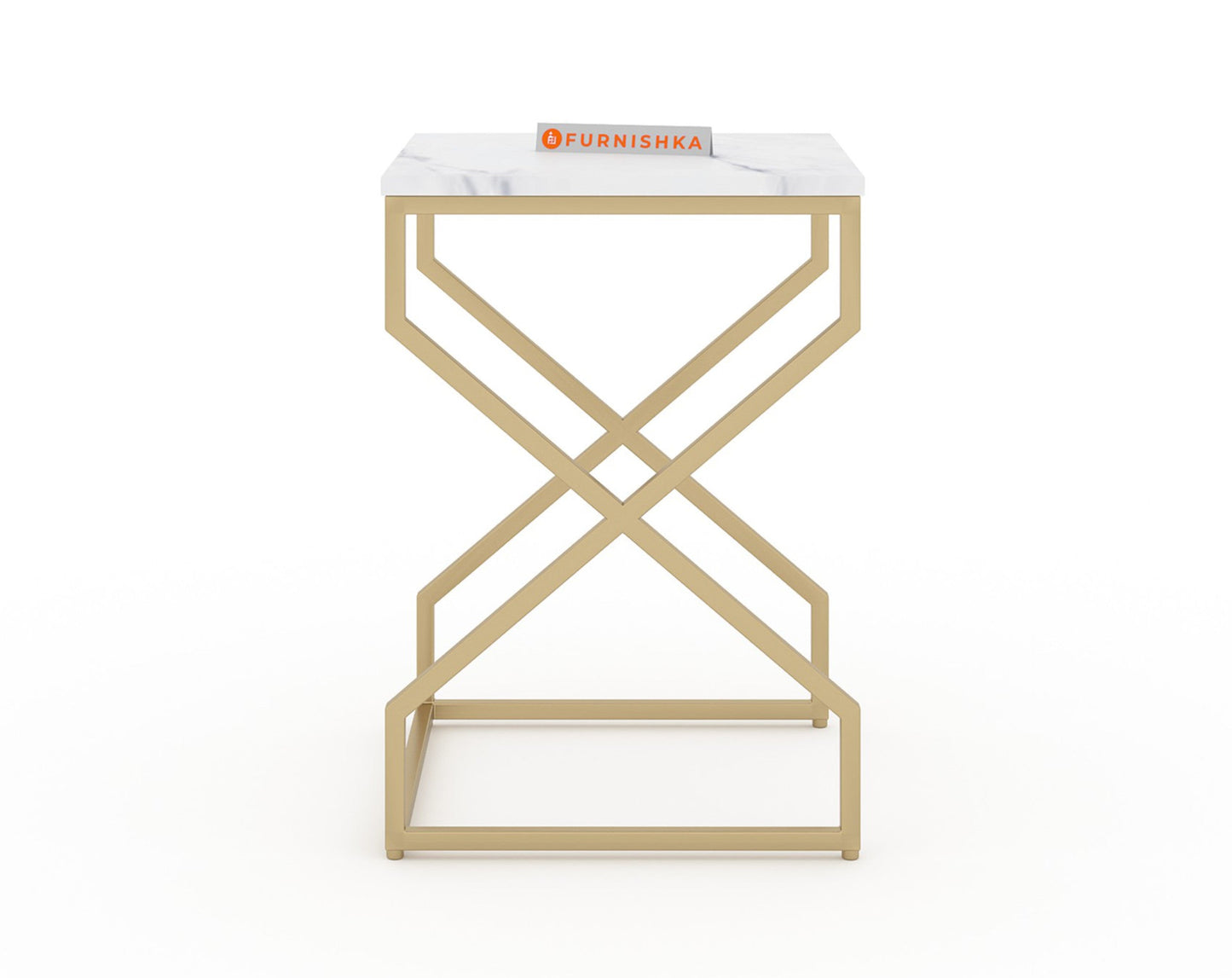 Melbourne Marble Nesting Table In Gold Finish (Set Of 3)
