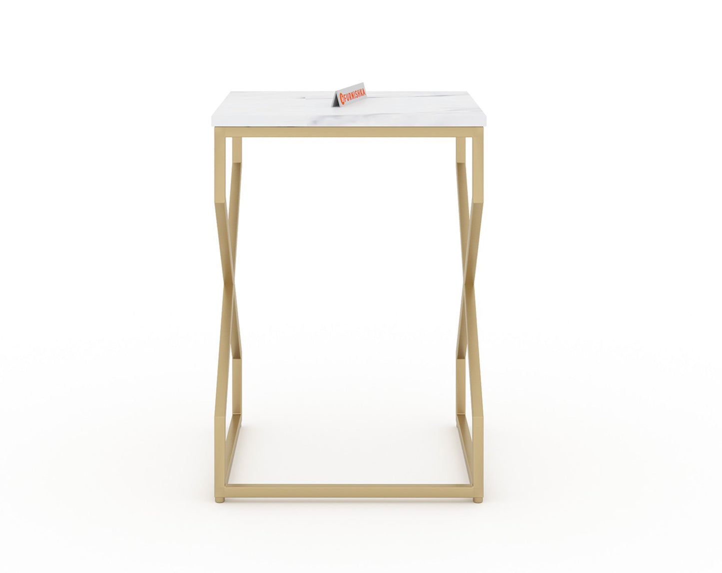 Melbourne Marble Nesting Table In Gold Finish (Set Of 3)