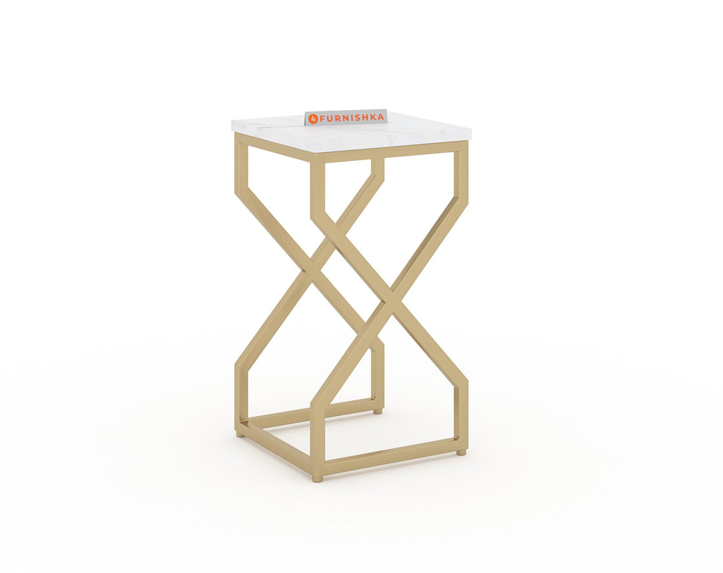 Melbourne Marble Nesting Table In Gold Finish (Set Of 3)