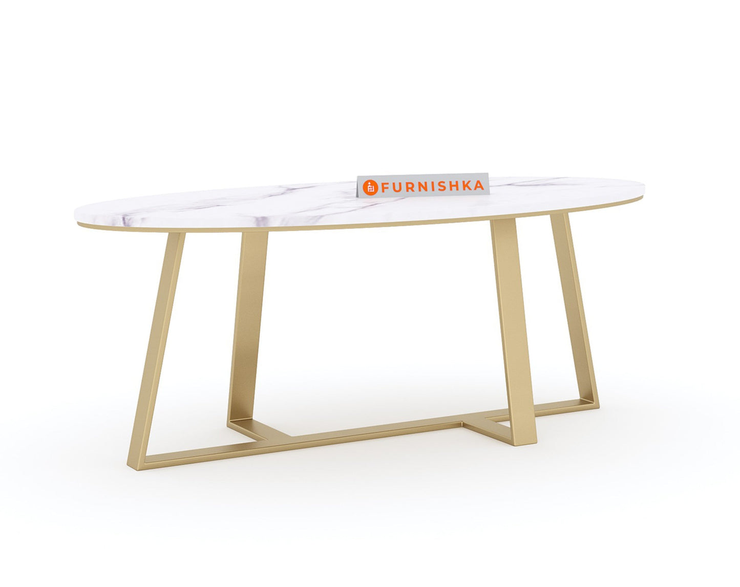 Kolia Marble Coffee Table In Gold Finish