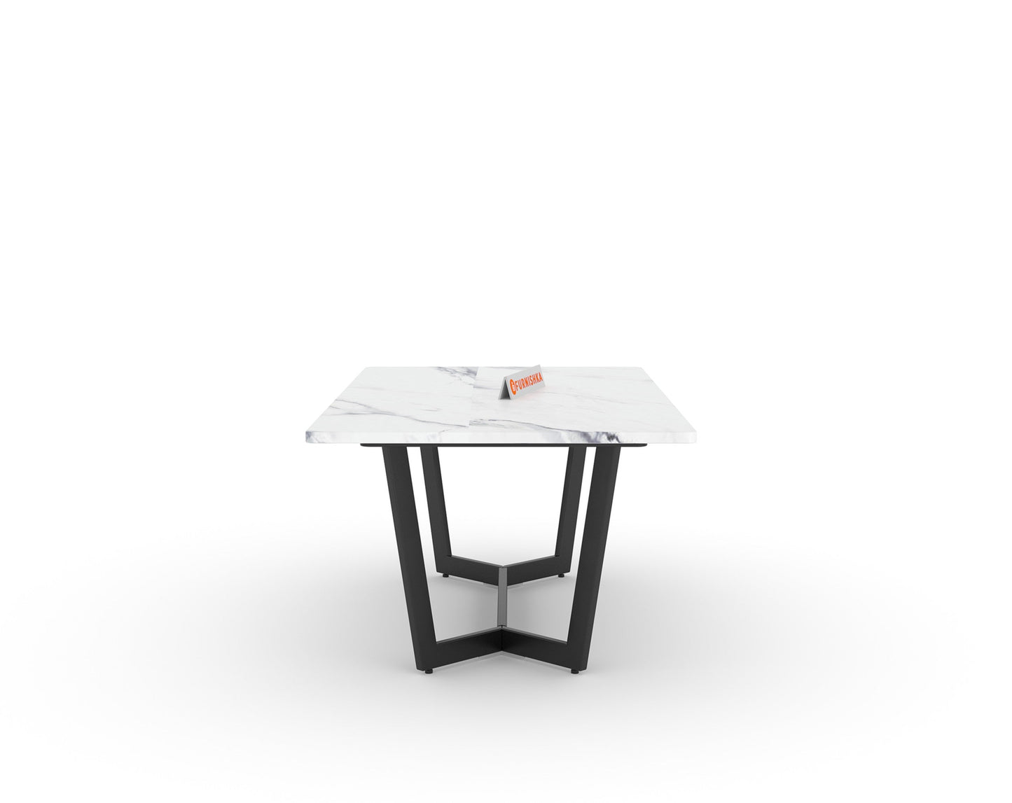 Aanvo Marble Top Coffee Table In Dark Bronze Finish