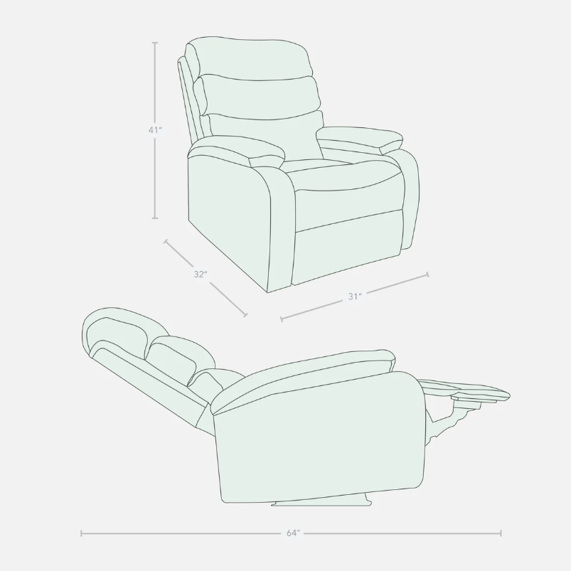 Abiza 1 Seater Cream Rotation Manual Recliner
