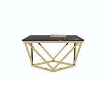 Load image into Gallery viewer, Solaia Coffee Table with Black Engineered Marble Top