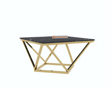 Load image into Gallery viewer, Solaia Coffee Table with Black Engineered Marble Top