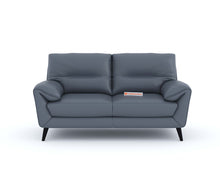 Load image into Gallery viewer, Suntory Leather 2 Seater Sofa - Ocean Blue Finish