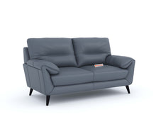 Load image into Gallery viewer, Suntory Leather 2 Seater Sofa - Ocean Blue Finish