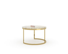Load image into Gallery viewer, Arcus Nesting Coffee Table with Australian Onyx Top