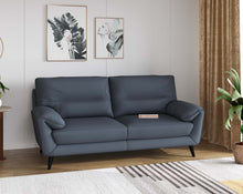 Load image into Gallery viewer, Suntory Leather 3 Seater Sofa - Ocean Blue Finish