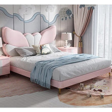 Load image into Gallery viewer, Butterfly Upholstered Kids Bed Without Storage In Suede