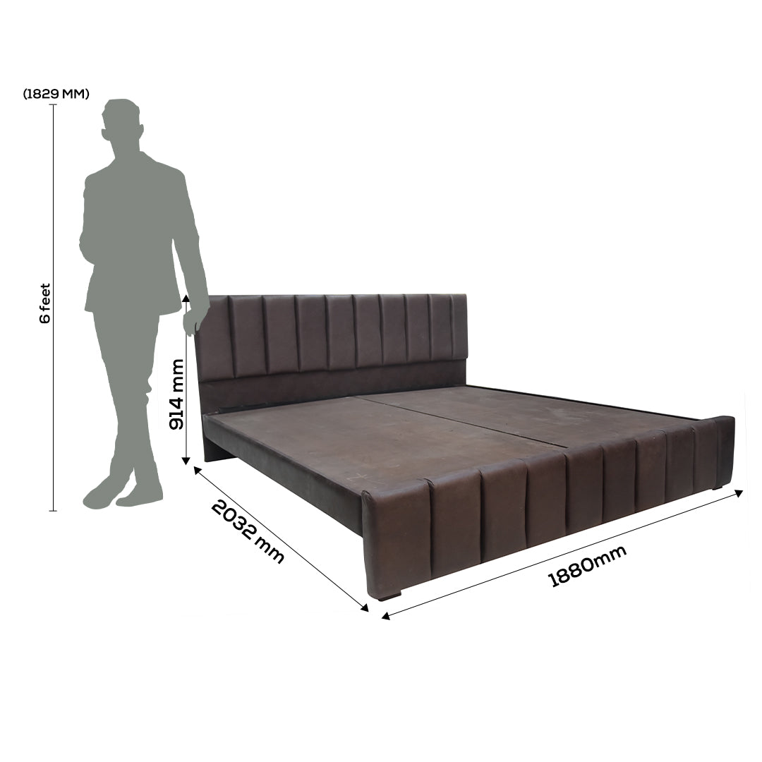 ESTRE Queen Size Bed Sumatra Upholstered
