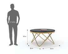 Load image into Gallery viewer, Clos Coffee Table with Black Engineered Marble Top