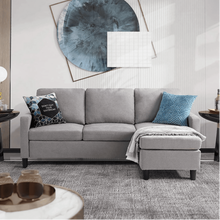 Load image into Gallery viewer, Futz Linen Upholstered L-shaped Sectional Sofa