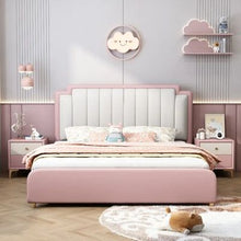 Load image into Gallery viewer, Delta Upholstered Kids Bed Without Storage In Suede