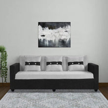 Load image into Gallery viewer, Luxe London Craft Sofa Set (Black & Grey) in Suede