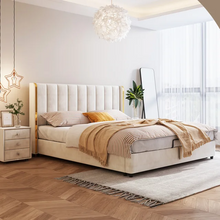 Load image into Gallery viewer, Heirloom Upholstered Bed Without Storage In Suede