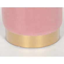 Load image into Gallery viewer, Paradise Round Ottoman In Velvet Fabric