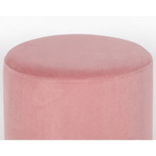 Load image into Gallery viewer, Paradise Round Ottoman In Velvet Fabric