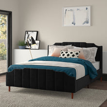 Load image into Gallery viewer, Berlin Upholstered Without Storage Bed In Suede
