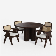Load image into Gallery viewer, Amor-Pierre Textured Walnut Dining Table Set - 2, 4 & 6 Seater/ All sizes