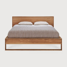 Load image into Gallery viewer, Sael Bed - Solid Walnut/Teak/Oak Wood (Queen)