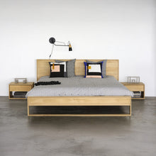 Load image into Gallery viewer, Sael Bed - Solid Walnut/Teak/Oak Wood (Queen)