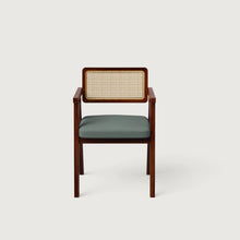 Load image into Gallery viewer, Bob Rattan Chair - Set of Two - Mahogany in Sheesham and Slate Grey Seats