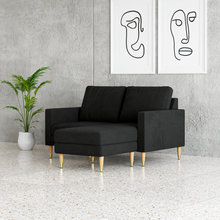 Load image into Gallery viewer, Lore Sofa | Small L-Shaped Sectional with Chaise (5 feet)