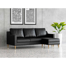 Load image into Gallery viewer, Lore Sofa | L-Shaped Sectional with Chaise | Italian Leather Sofa (7 feet)