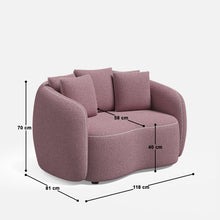 Load image into Gallery viewer, Mateo Curvy Love Seat Sofa - 46"
