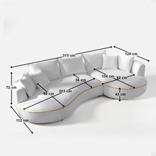 Load image into Gallery viewer, Maria Curvy Sectional Sofa - 124"