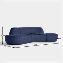 Load image into Gallery viewer, Gustavo Curvy Sectional Sofa - 115"