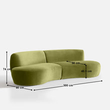 Load image into Gallery viewer, Celeste Sectional 3 Seater Sofa - 118”