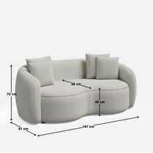 Load image into Gallery viewer, Mateo Curvy 2 Seater Sofa - 66"