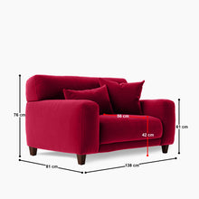 Load image into Gallery viewer, Edith 1 Seater Love Seat Sofa - 55"