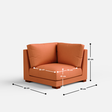 Load image into Gallery viewer, Derek modular right arm 4 seater sofa with ottoman - 133.5" | 62" Left chaise
