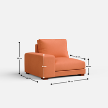 Load image into Gallery viewer, Derek modular right arm 4 seater sofa with ottoman - 133.5" | 62" Left chaise