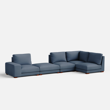 Load image into Gallery viewer, Derek modular right arm 4 seater sofa with ottoman - 133.5" | 62" Left chaise