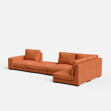 Load image into Gallery viewer, Derek modular right arm 4 seater sofa with ottoman - 133.5" | 62" Left chaise