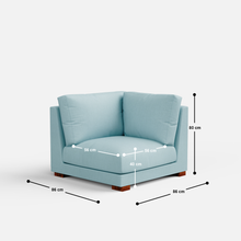 Load image into Gallery viewer, Derek Modular U- Shaped sofa with ottoman - 62" Left Chaise with 34" Ottoman | 123" Middle | 62" Right Chaise with 34" Ottoman