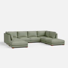 Load image into Gallery viewer, Derek Modular U- Shaped sofa with ottoman - 62" Left Chaise with 34" Ottoman | 123" Middle | 62" Right Chaise with 34" Ottoman