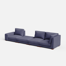 Load image into Gallery viewer, Derek modular right arm 3 seater sofa with ottoman - 133.5"