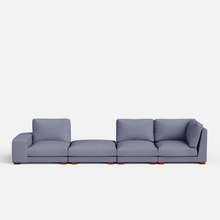 Load image into Gallery viewer, Derek modular right arm 3 seater sofa with ottoman - 133.5"