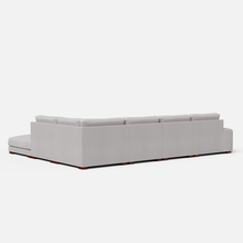 Load image into Gallery viewer, Derek modular right arm 5 seater sofa with ottoman - 127.5" | 61.6" Left chaise with 34" Ottoman