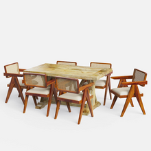 Load image into Gallery viewer, Gable Large Dining Table with Pierre Chairs - 4, 6 & 8 Seater/ All sizes