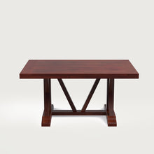 Load image into Gallery viewer, Gable Luxury Dining Table - Contemporary Farmhouse Style Spacious 6 Seater - 150 cm in Mahogany Finish