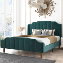 Load image into Gallery viewer, Berlin Upholstered Without Storage Bed In Suede